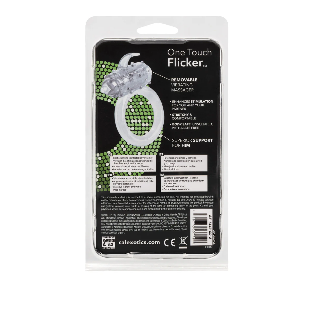 Rings! One Touch Nubby Vibrating Cock Ring - Clear - Image 4