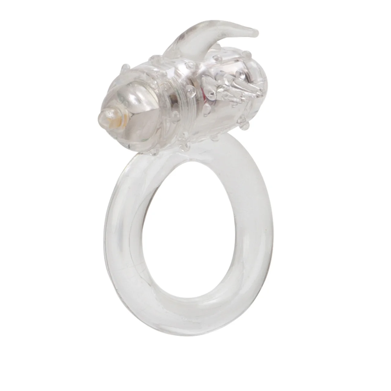 Rings! One Touch Nubby Vibrating Cock Ring - Clear - Image 6