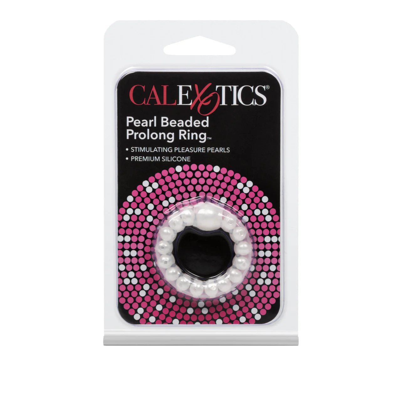 Rings! Pearl Beaded Prolong Silicone Cock Ring - White - Image 3