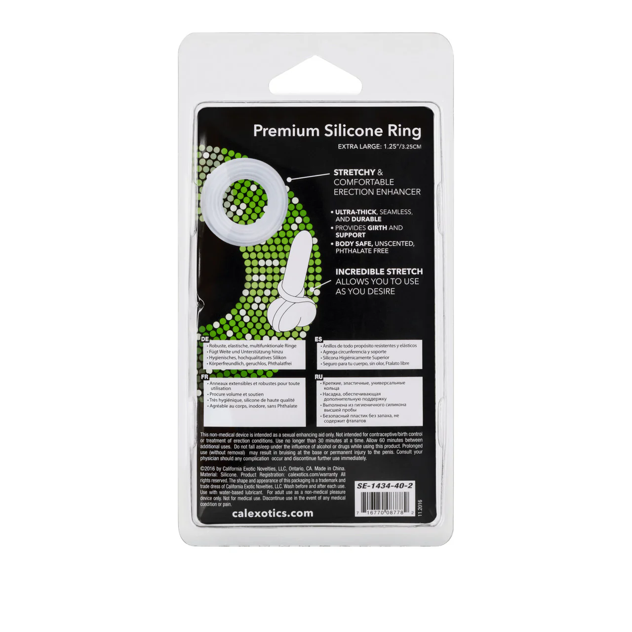 Rings! Premium Silicone Cock Ring - Extra Large - Clear - Image 4