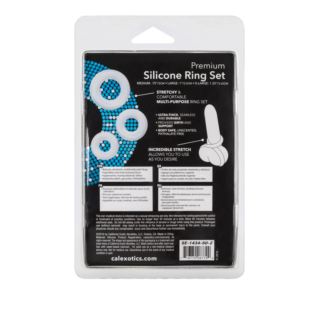 Rings! Premium Silicone Cock Ring Set (3 Piece Set) - Clear - Image 4