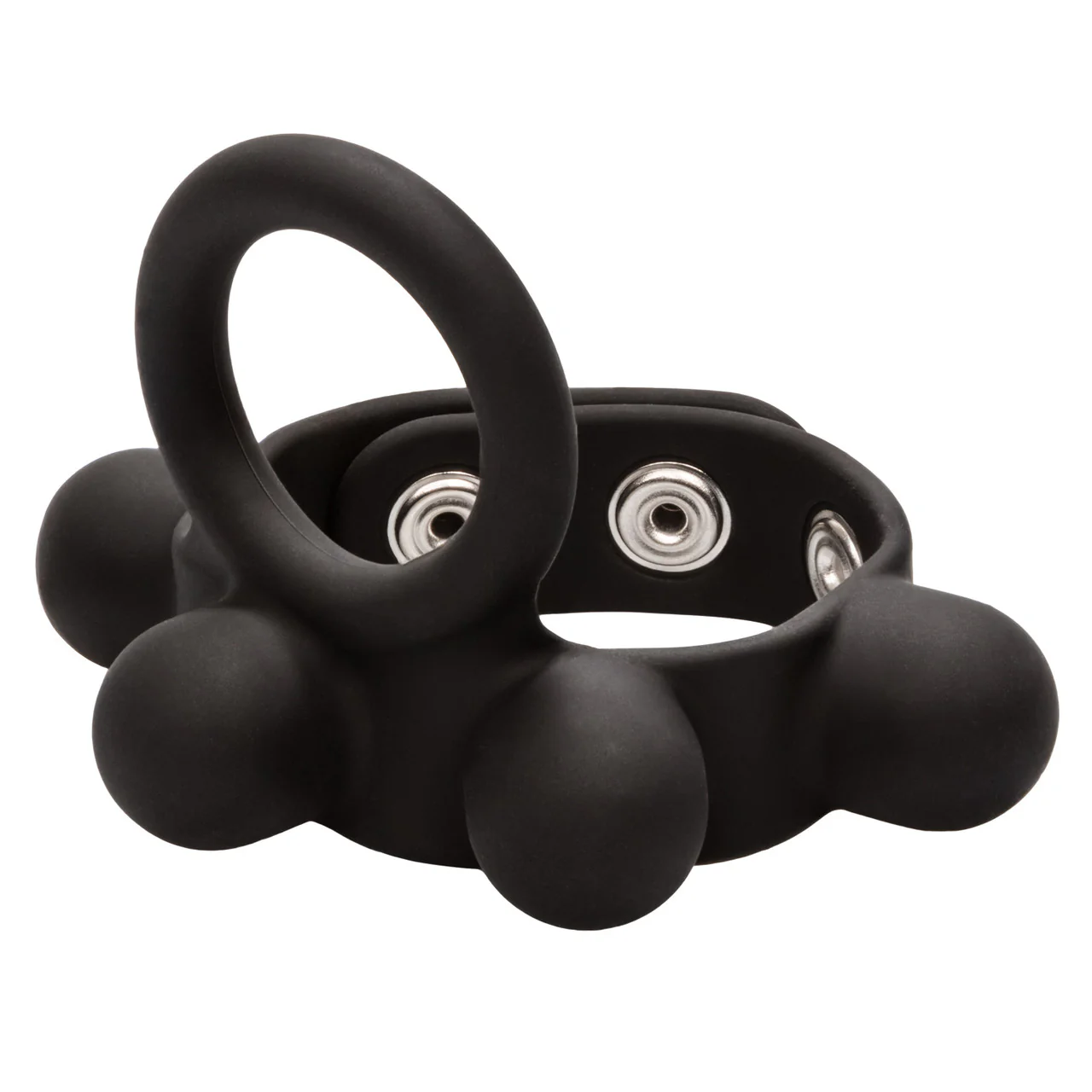 Rings! Silicone Medium Weighted C-Ring Ball Stretcher Cock Ring - Image 2