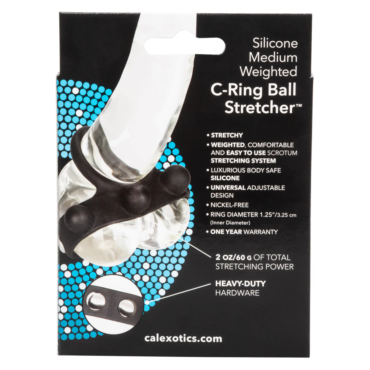 Rings! Silicone Medium Weighted C-Ring Ball Stretcher Cock Ring - Image 4