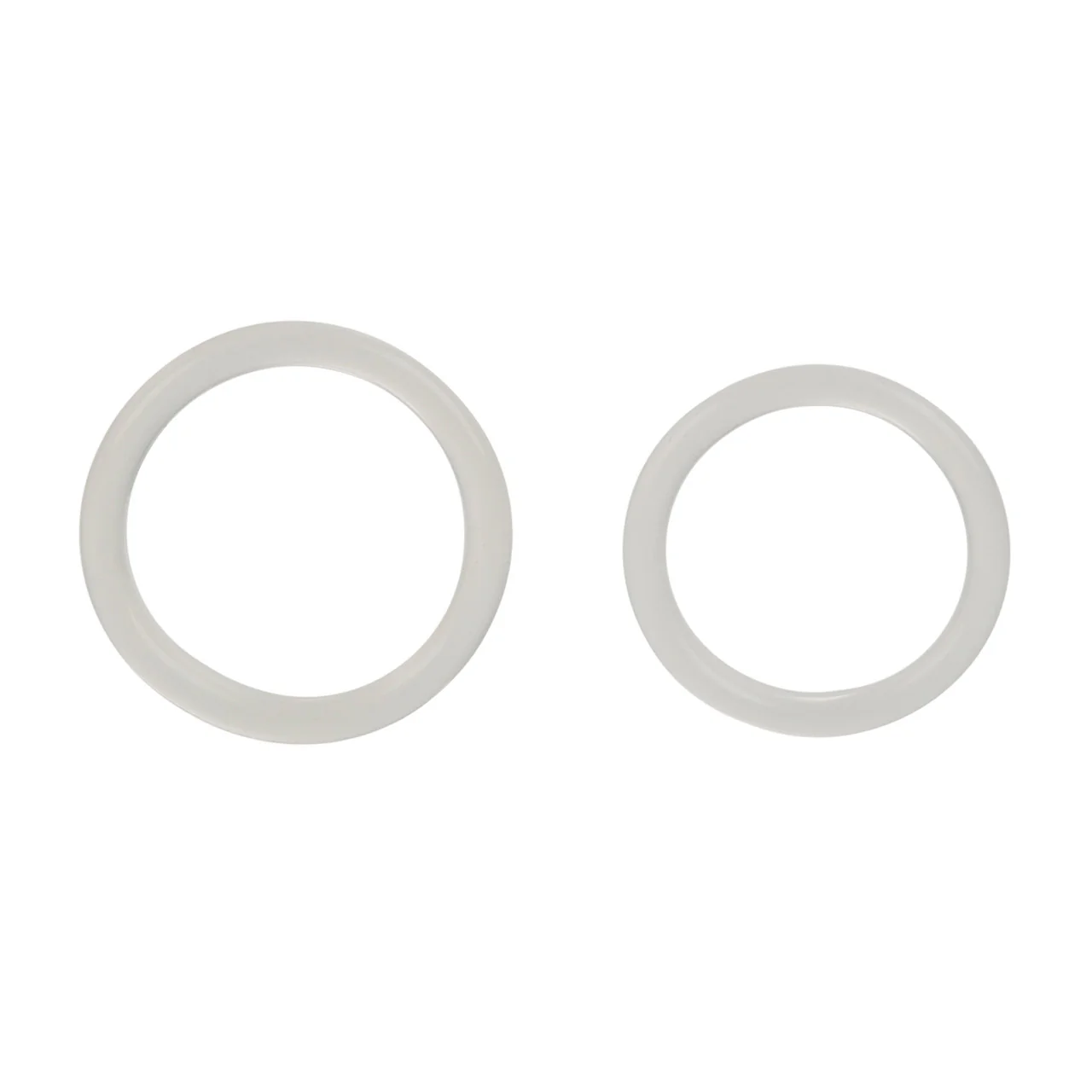 Rings! Silicone Rings Cock Rings - Clear - 2 Per Set - Image 2