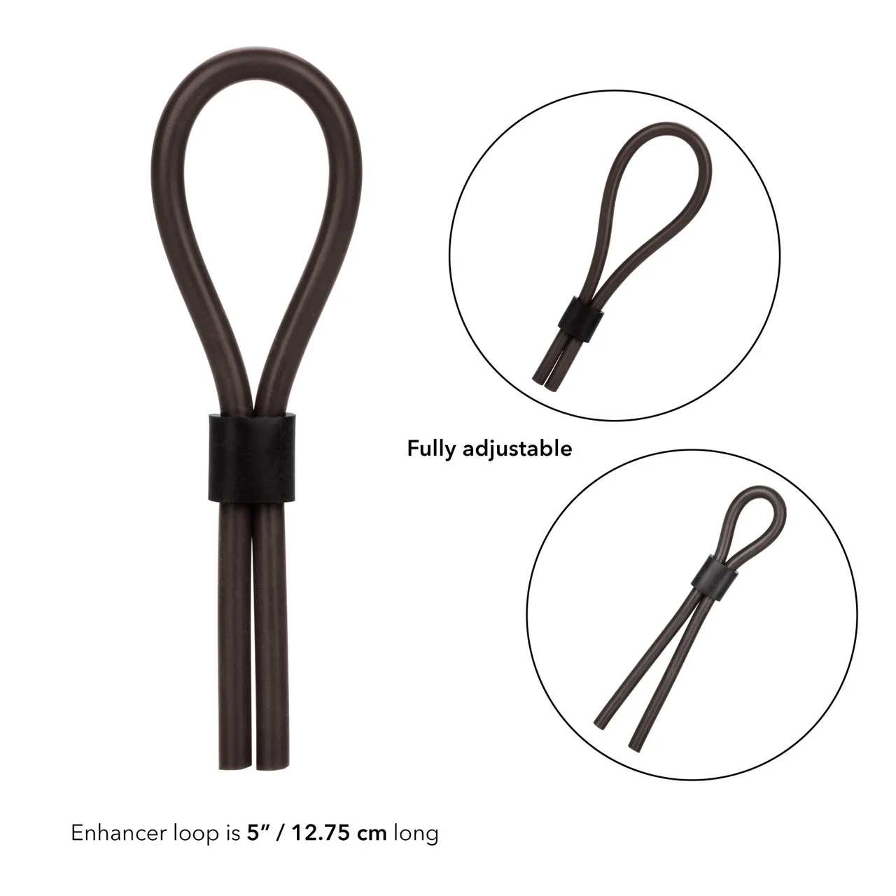 Rings! Silicone Stud Lasso Cock Ring - Black - Image 5