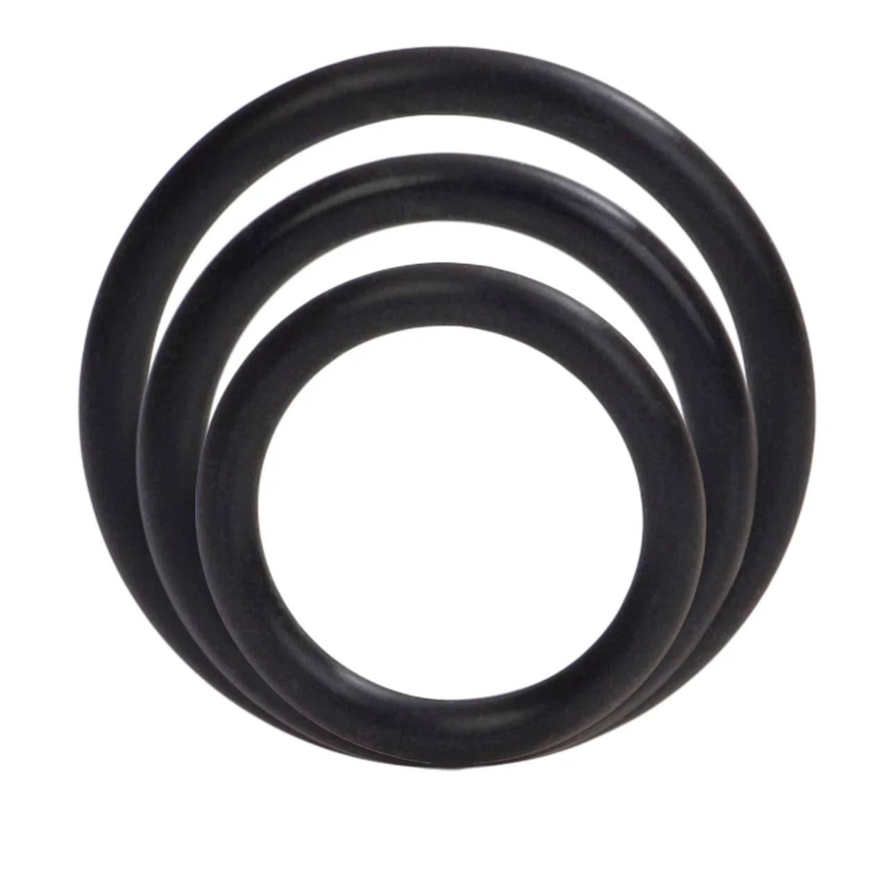 Rings! Silicone Support Rings Cock Rings (3 Piece Set) - Black - Image 9