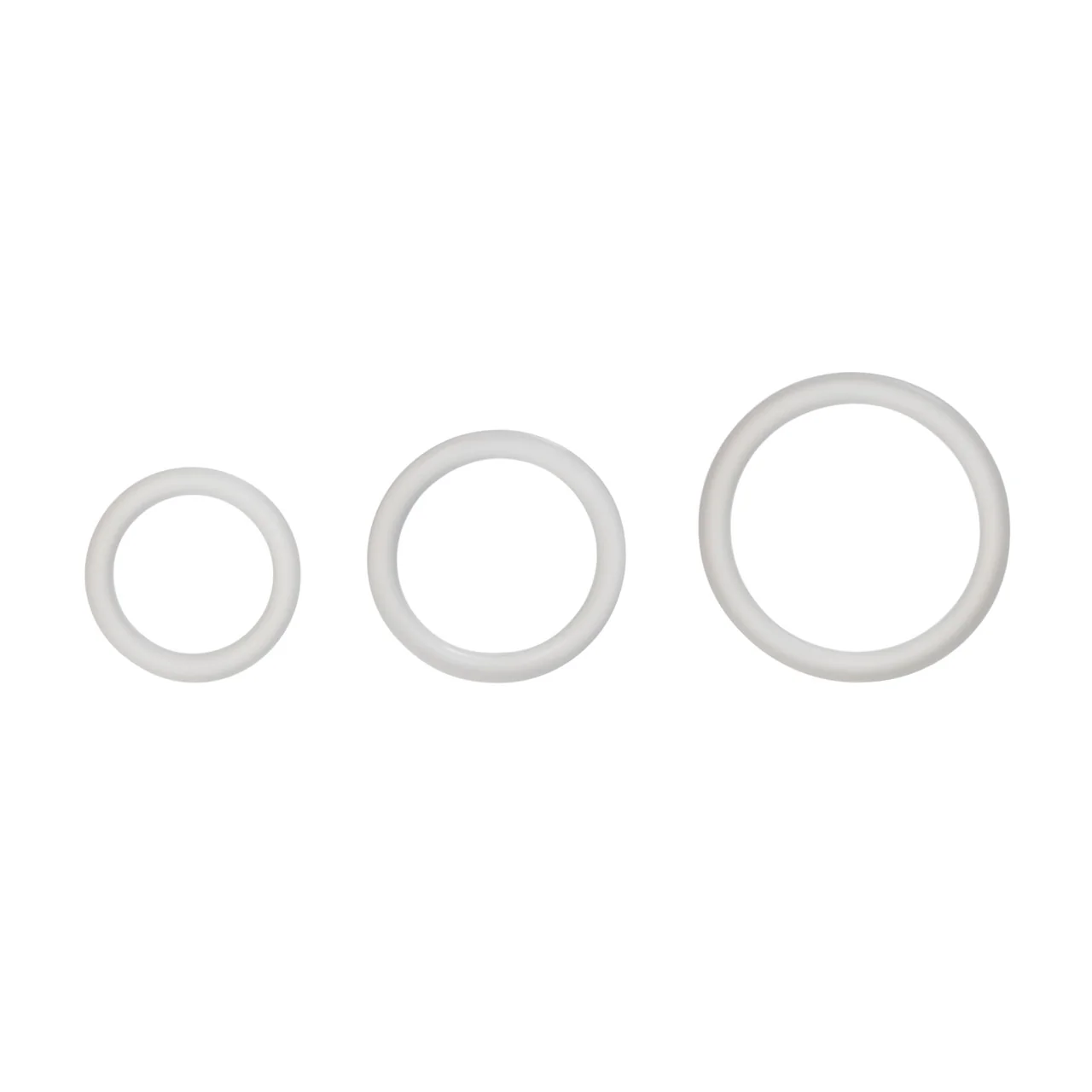 Rings! Silicone Support Rings Cock Rings (3 Piece Set) - Clear - Image 2