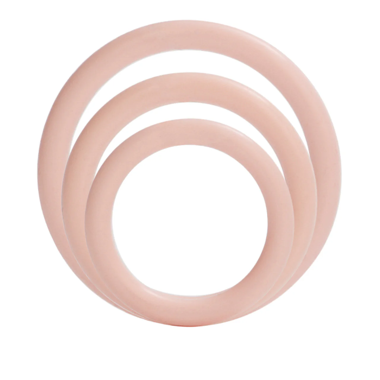 Rings! Silicone Support Rings Cock Rings (3 Piece Set) - Ivory - Image 9