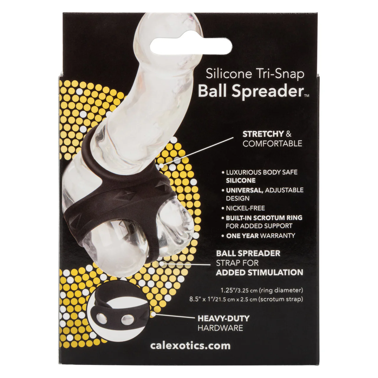 Rings! Silicone Tri-Snap Ball Spreader Cock Ring - Image 4
