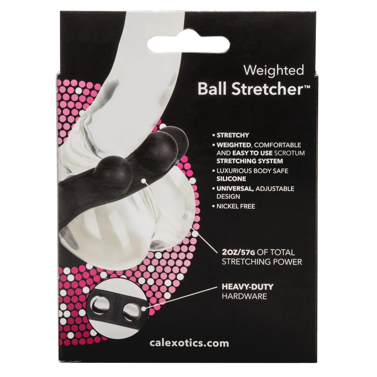 Rings! Silicone Weighted Ball Stretcher Cock Ring Black - Image 4