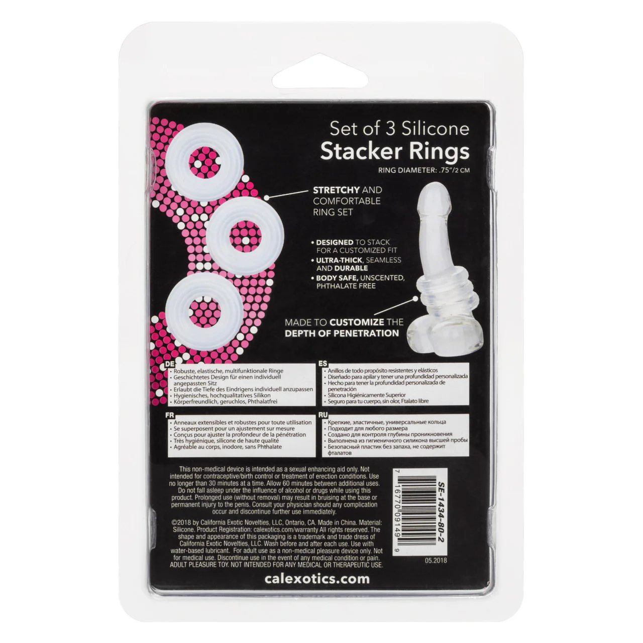 Rings! Stacker Silicone Cock Rings 3 Piece - Clear - Image 4