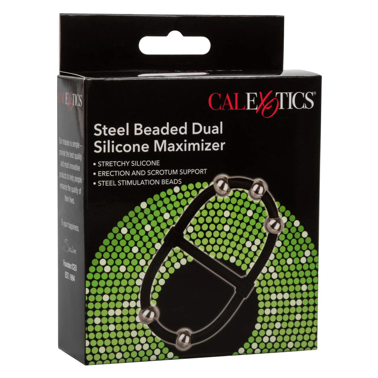 Rings! Steel Beaded Dual Silicone Maximizer Cock Ring - Image 3