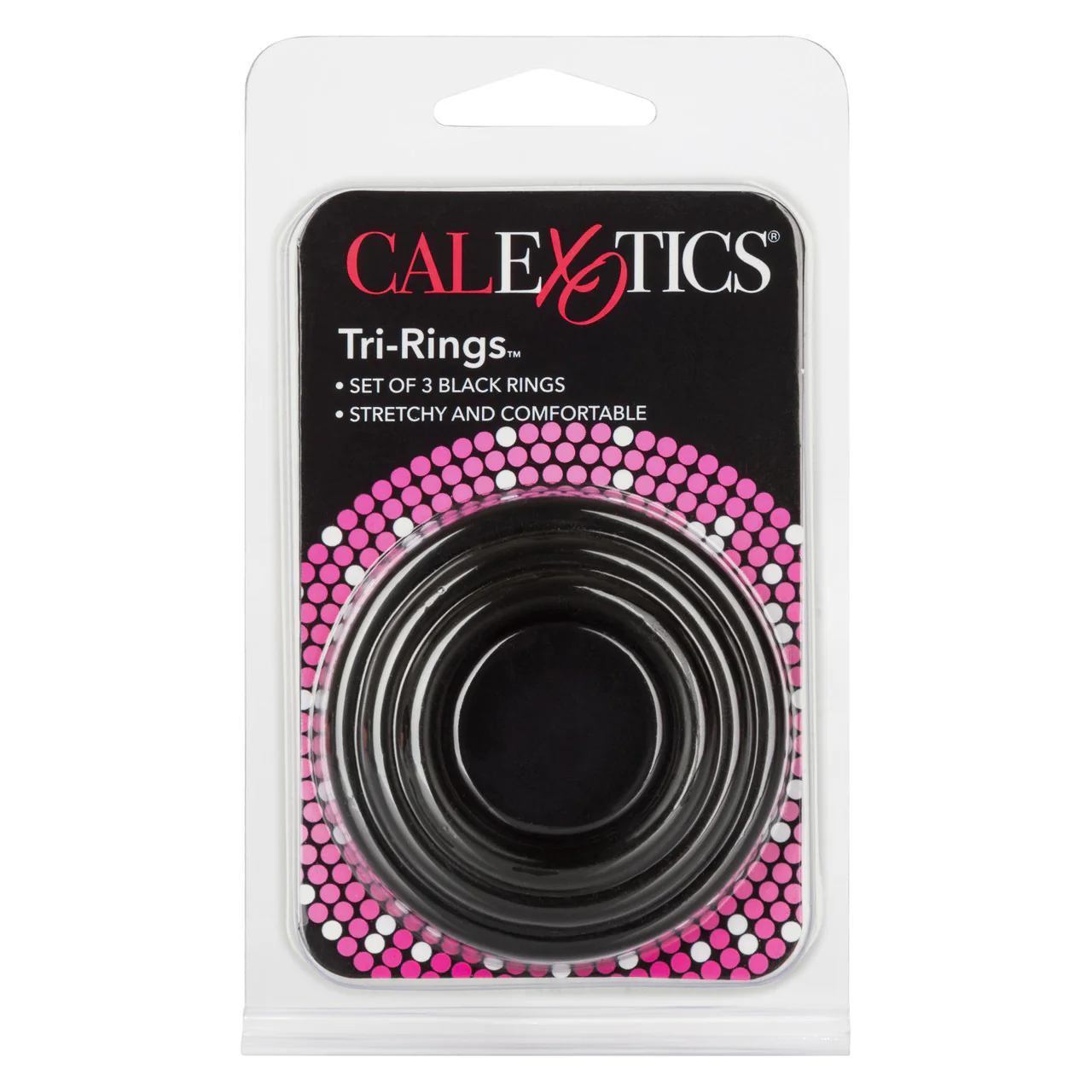 Rings! Tri Rings Cock Ring Set (3 Piece Set) - Black - Image 2