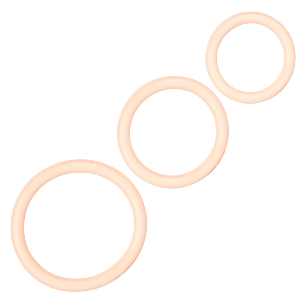 Rings! Tri Rings Cock Ring Set (3 Piece Set) - Vanilla - Image 2