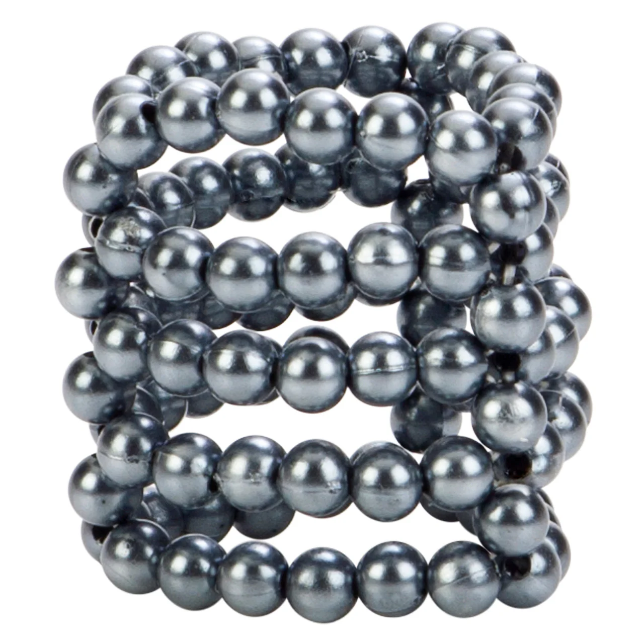 Rings! Ultimate Stroker Beads Cock Ring - Silver - Image 2