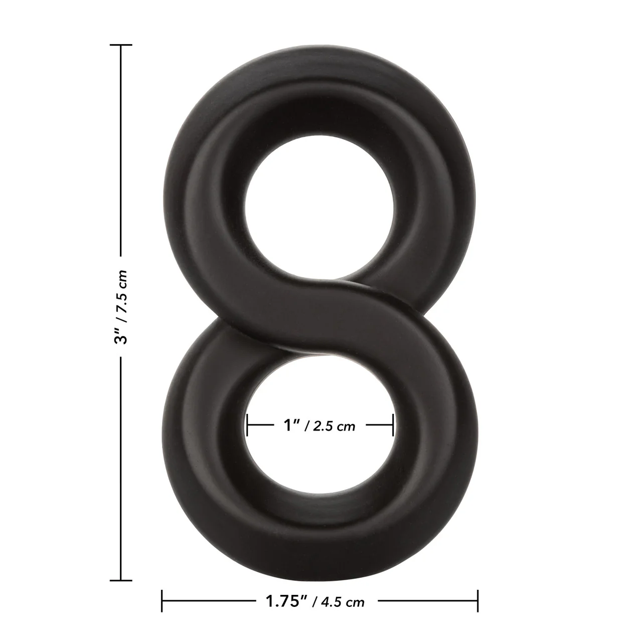 Rings! Ultra-Soft Crazy 8 Dual Silicone Cock Ring - Image 5