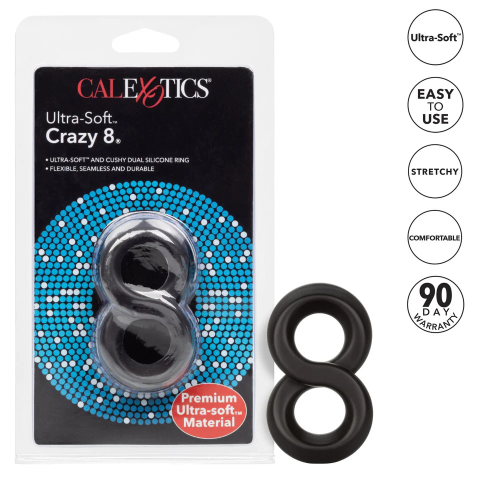 Rings! Ultra-Soft Crazy 8 Dual Silicone Cock Ring - Image 6