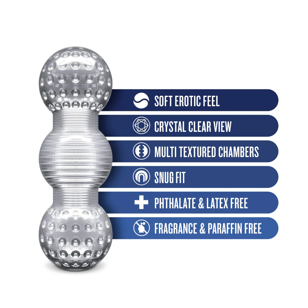 Rize Feelz Multi-Textured Chamber Clear Stroker - Image 4