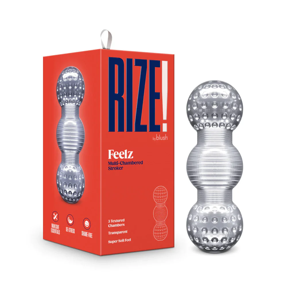 Rize Feelz Multi-Textured Chamber Clear Stroker - Image 5
