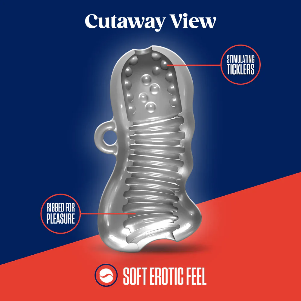 Rize Squeezy Multi-Textured Chamber Squeezable Clear Stroker - Image 3