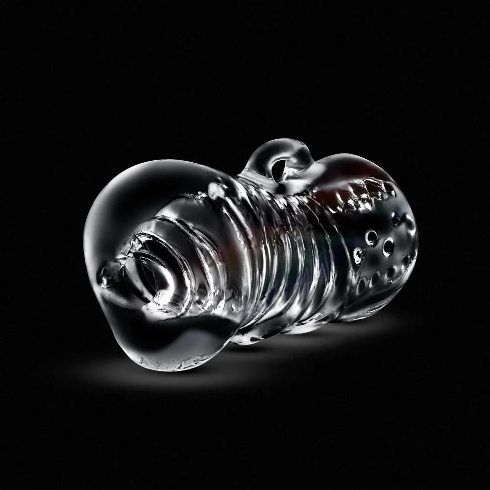 Rize Squeezy Multi-Textured Chamber Squeezable Clear Stroker - Image 7