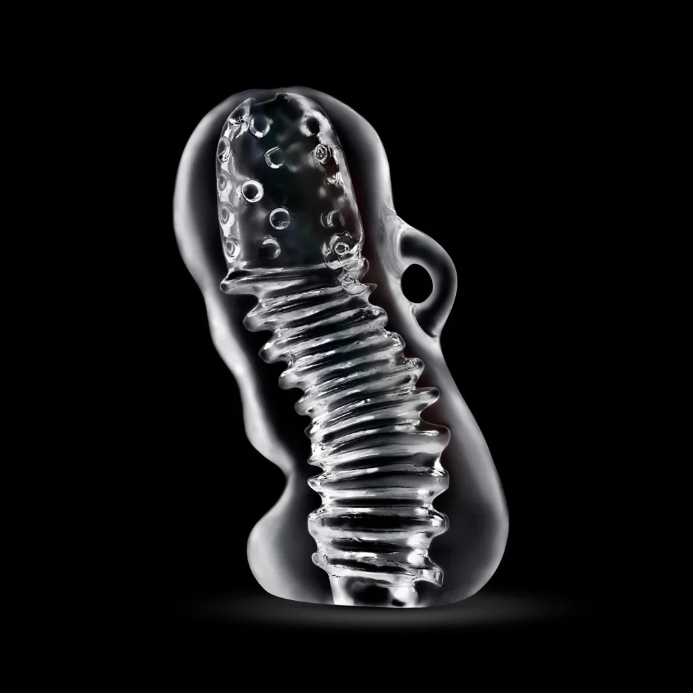 Rize Squeezy Multi-Textured Chamber Squeezable Clear Stroker - Image 8
