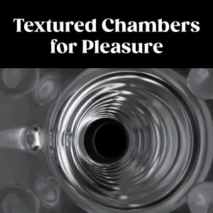 Rize Squeezy Multi-Textured Chamber Squeezable Clear Stroker - Image 9