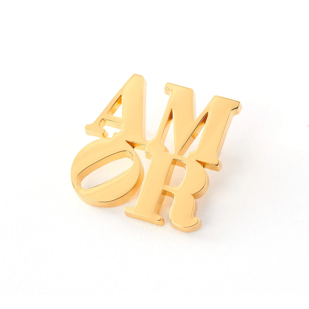 ROBERT INDIANA Amor Pin - Gold