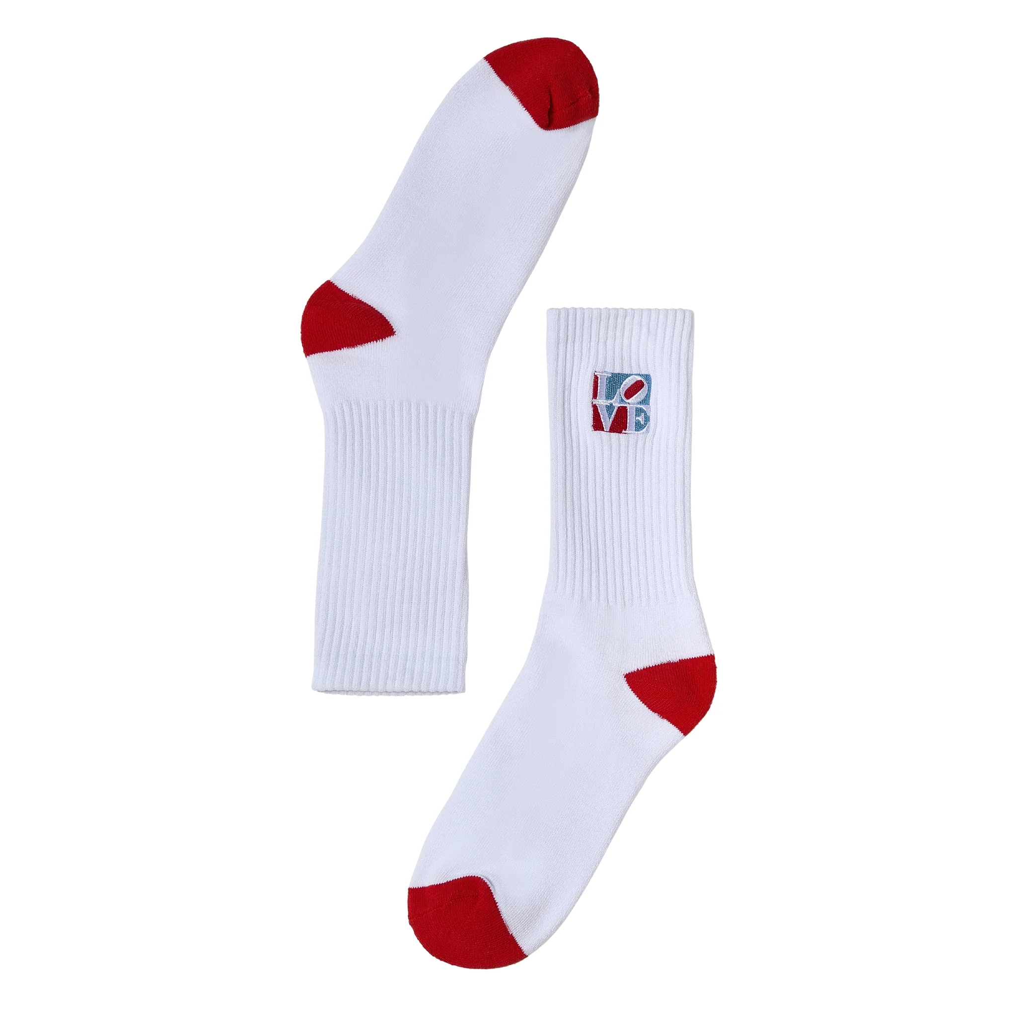 Robert Indiana Love Crew Socks - White - Image 2