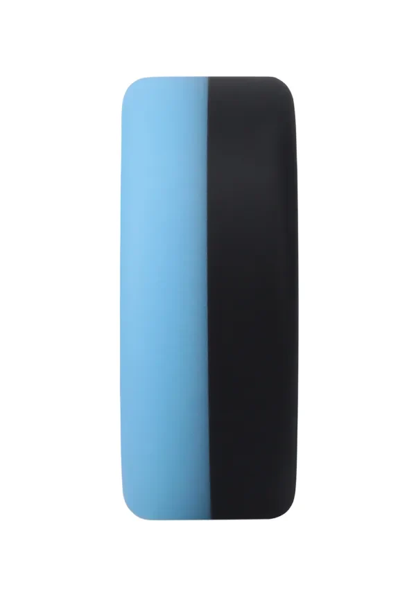 Rock Solid The Big O Glow in the Dark Silicone Cock Ring - Blue/Black - Image 4