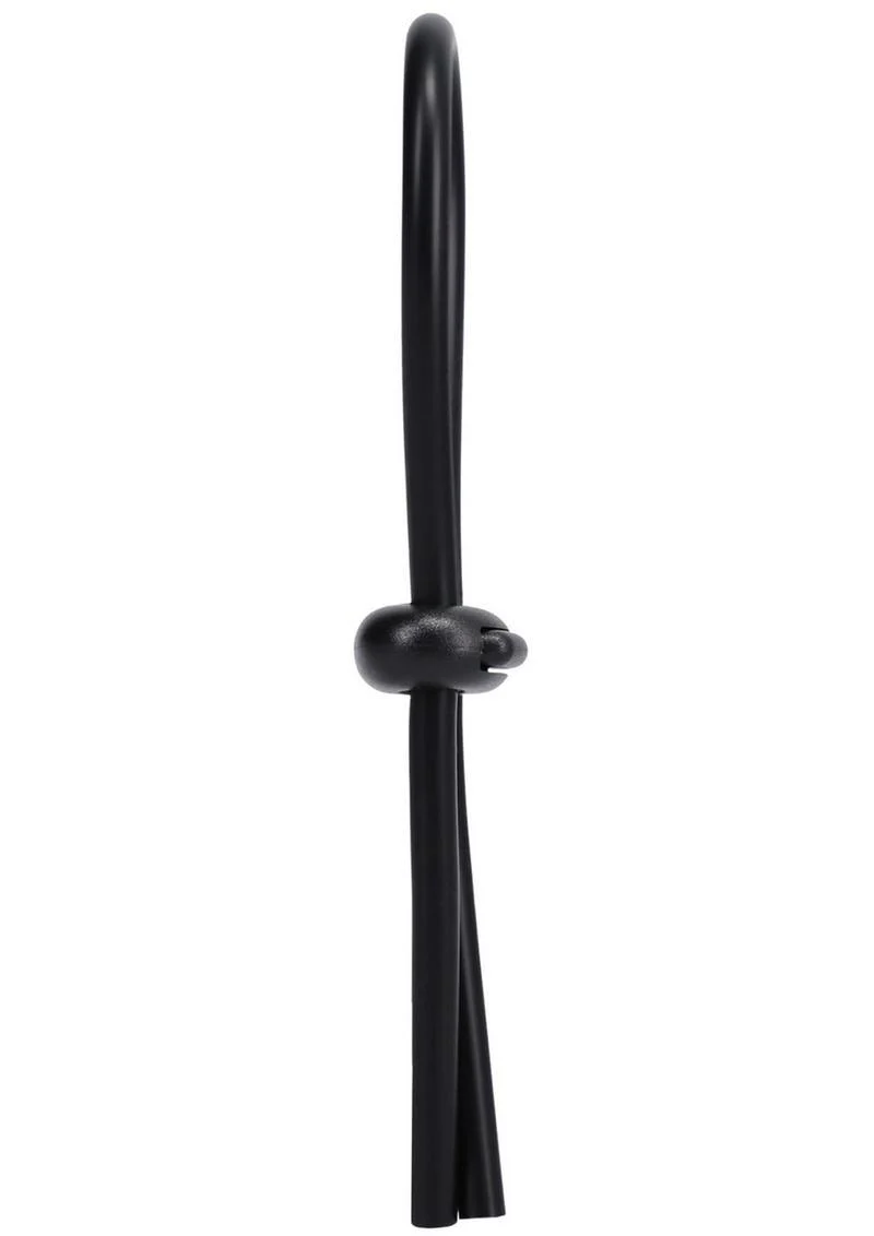 Rock Solid The Lasso Double Lock Adjustable Silicone Cock Tie - Black - Image 3