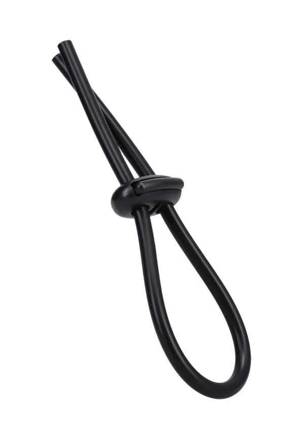 Rock Solid The Lasso Double Lock Adjustable Silicone Cock Tie - Black - Image 6