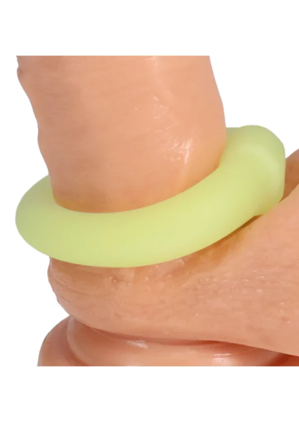 Rock Solid The Mega Ring Glow in the Dark Silicone Cock Ring - Green - Image 6