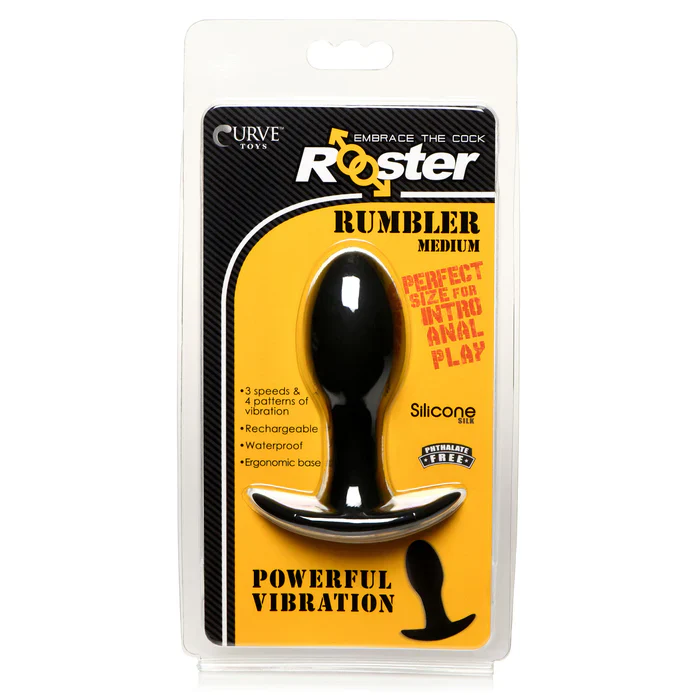 Rooster Ruone Butt Plugmbler Medium Vibrating Silic