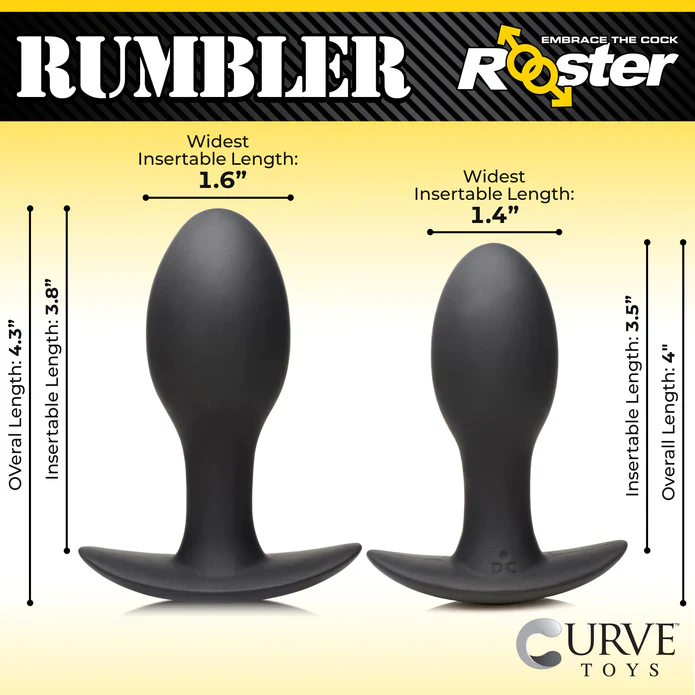 Rooster Ruone Butt Plugmbler Medium Vibrating Silic - Image 3