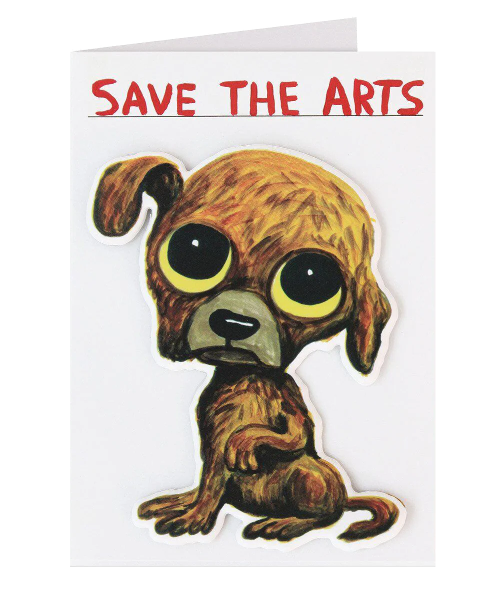 Save The Arts Puffy Sticker Card - Third Drawer Down X David Shrigley - Image 3