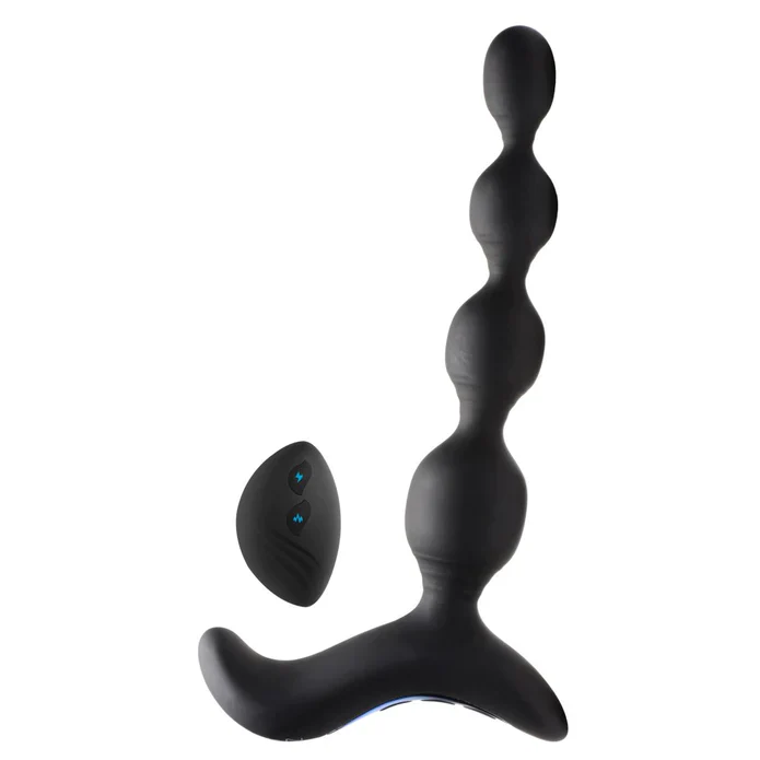 Shock-Beads 80X Vibrating & E-Stim Silicone Anal Beads by Zeus - Image 3