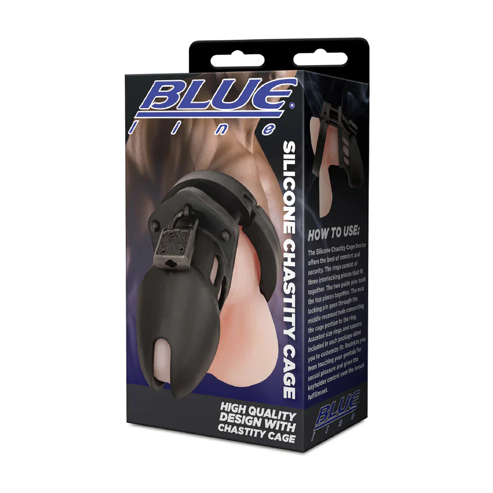 Silicone Chastity Cock Cage by Blue Line - Image 5