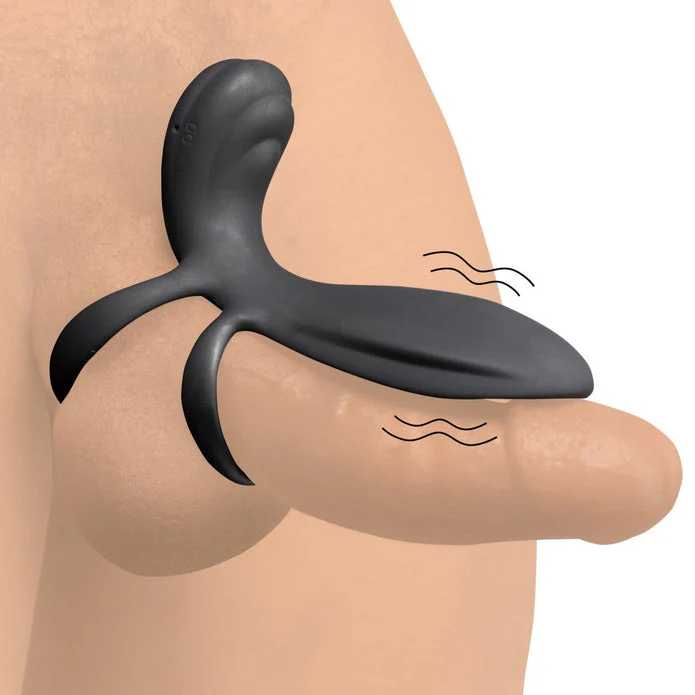 Silicone Vibrating Girth Enhancer w- Remote Control by trinity vibes - Image 3