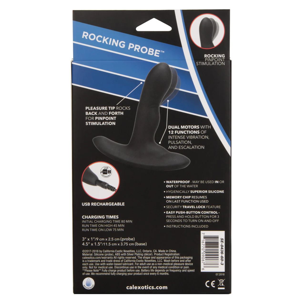 Silicone Wireless Rocking Probe Rechargeable Waterproof 3.5in - Image 4