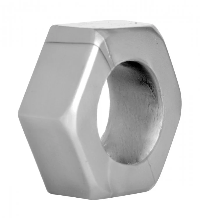 Silver Hex Heavy Duty Cock Ring / Ball Stretcher - Image 4