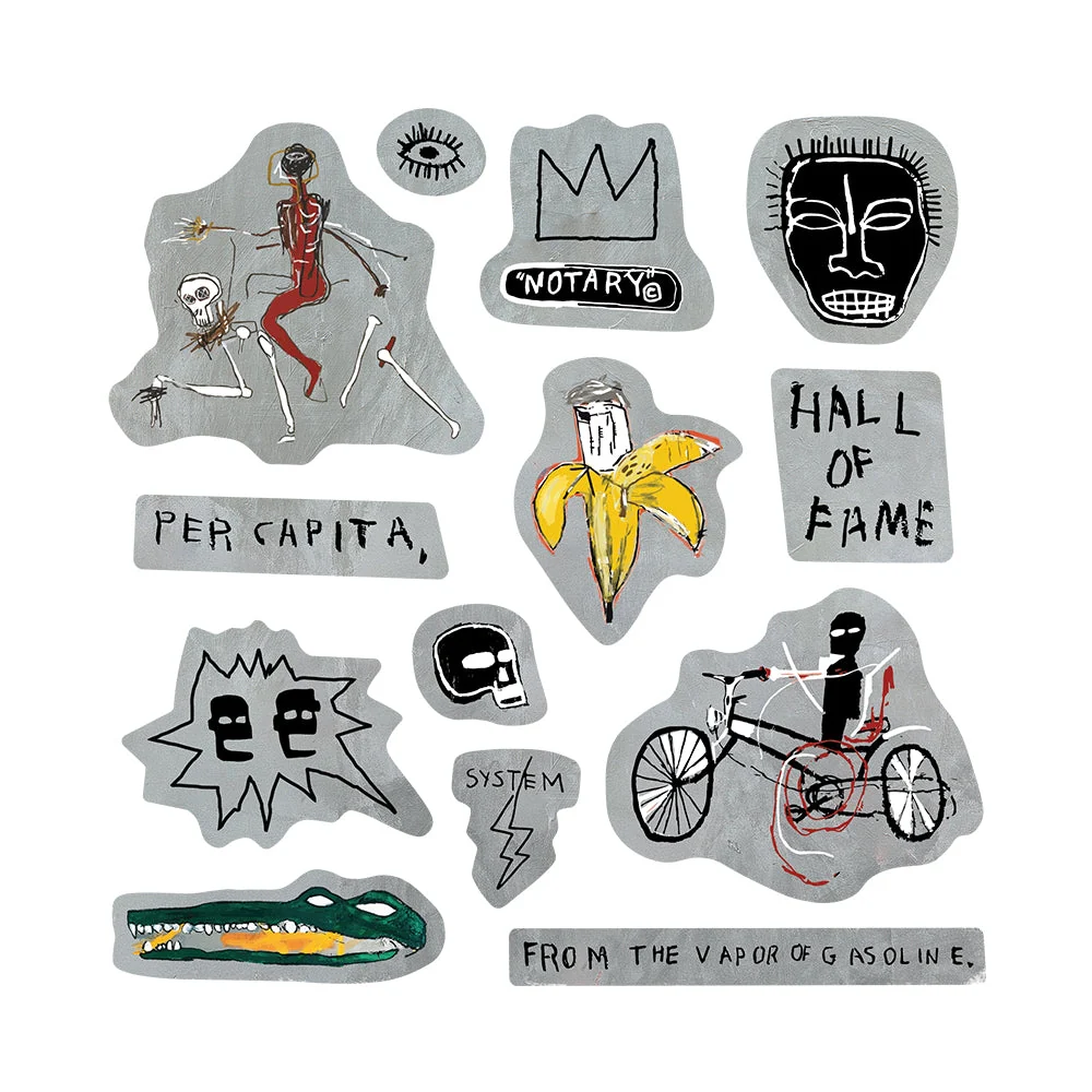 Silver Sheet By Basquiat - Sheet of 13 Kiss-Cut Stickers - Image 2