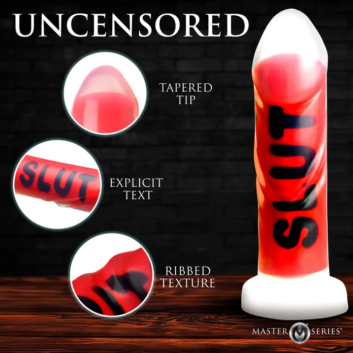 SLUT Silicone Dildo by Master Series - Image 2