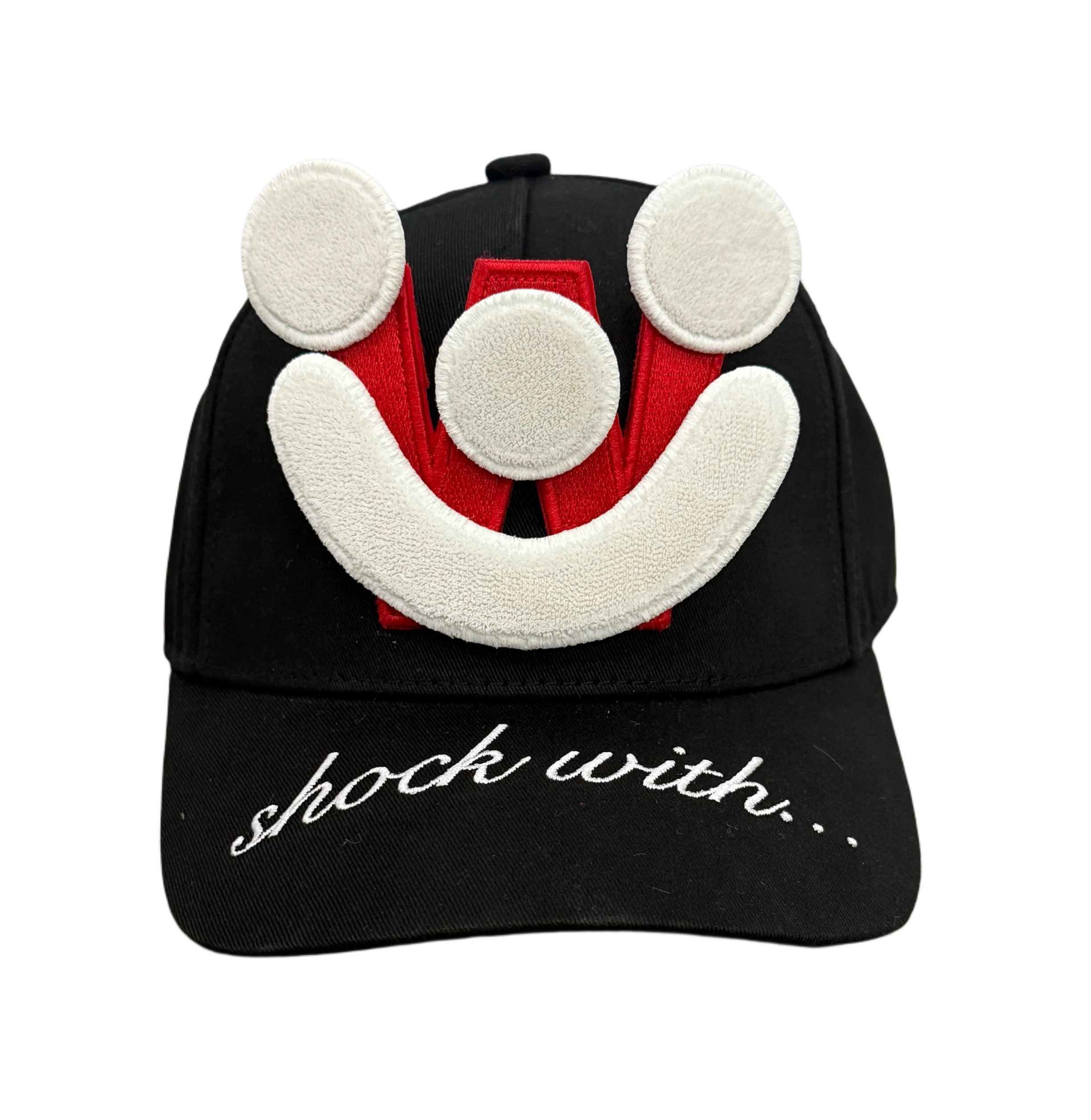 Smiley Cap in Black by Walter van Beirendonck - Image 2