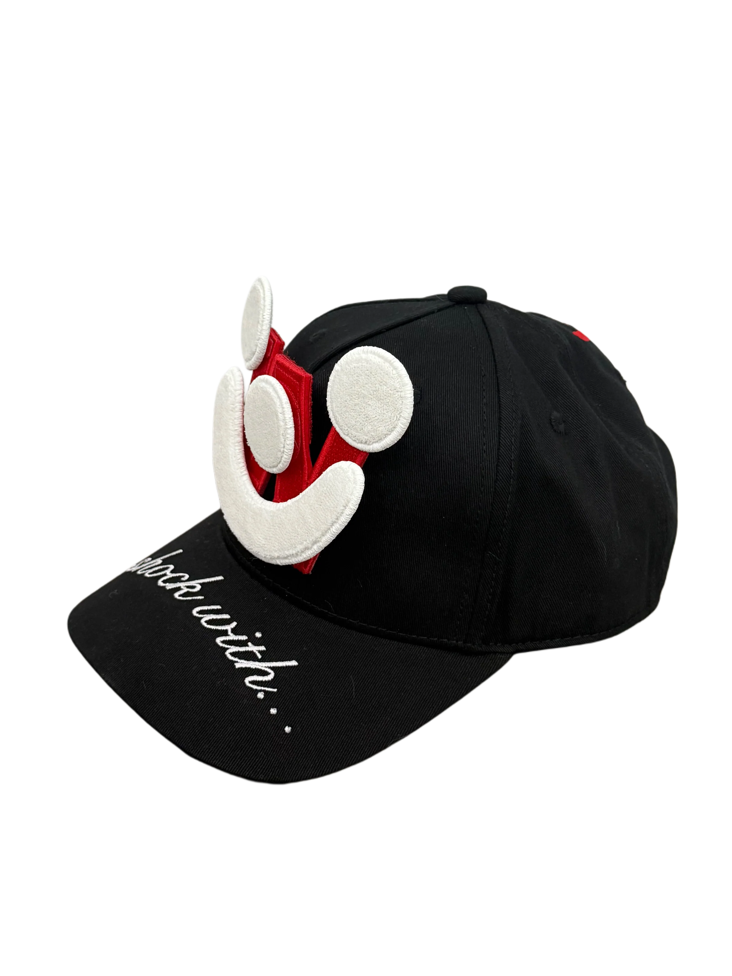 Smiley Cap in Black by Walter van Beirendonck - Image 3