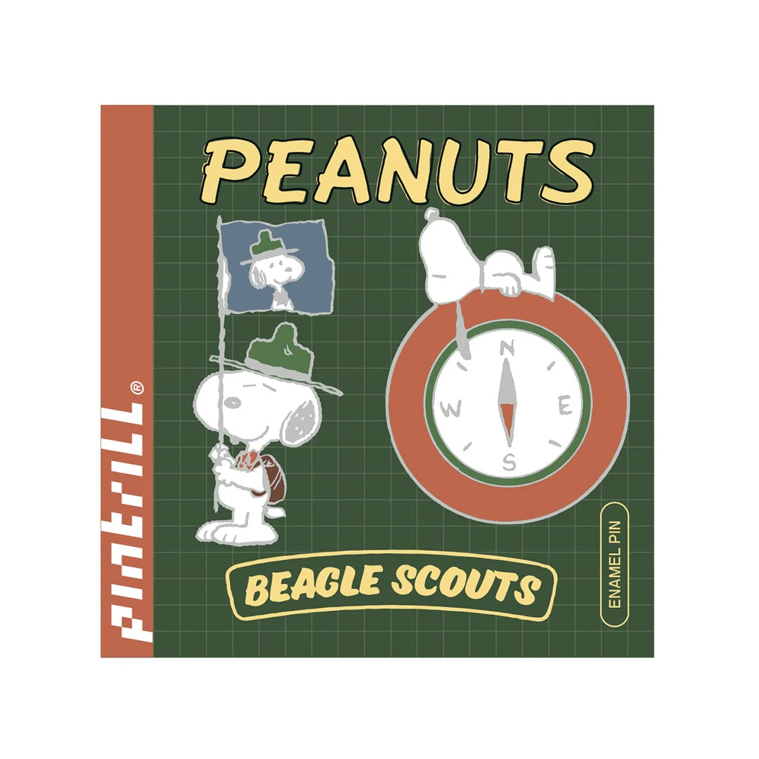 Snoopy Flag & Compass Enamel Pin Set - Image 2