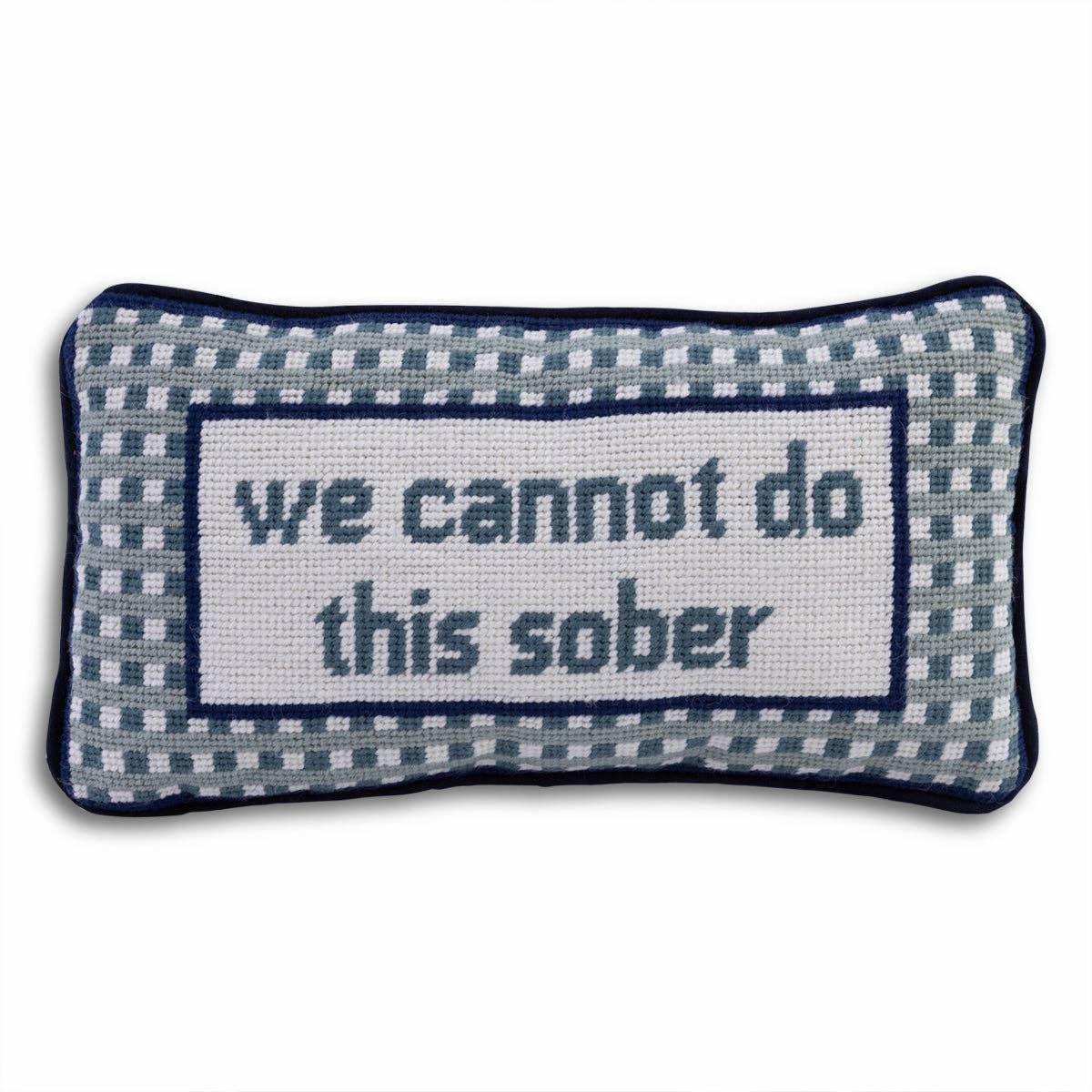 Sober Needlepoint Pillow - Image 2