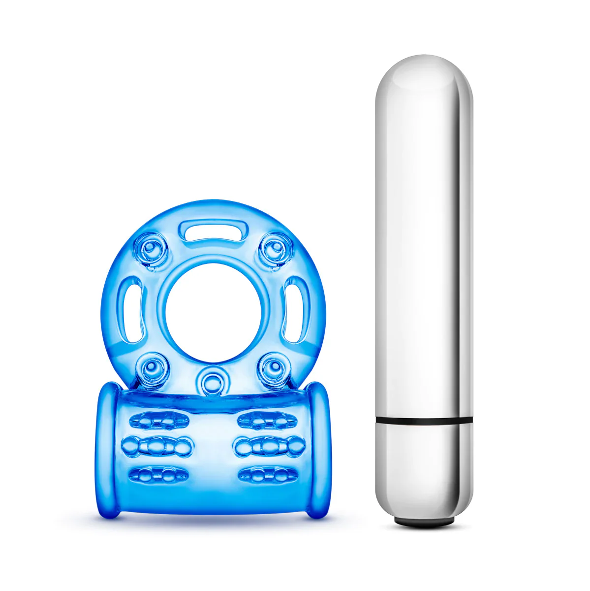 Stay Hard Bull Ring 3-In-1 Blue 10-Function Vibrating Penis Ring - Image 4