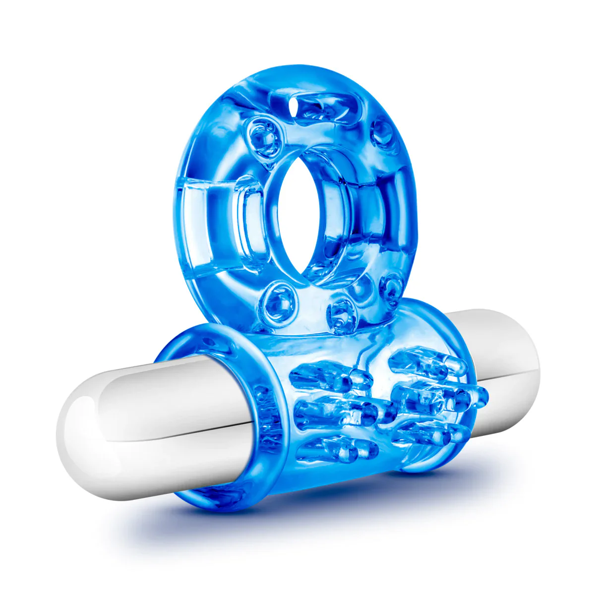 Stay Hard Bull Ring 3-In-1 Blue 10-Function Vibrating Penis Ring - Image 6
