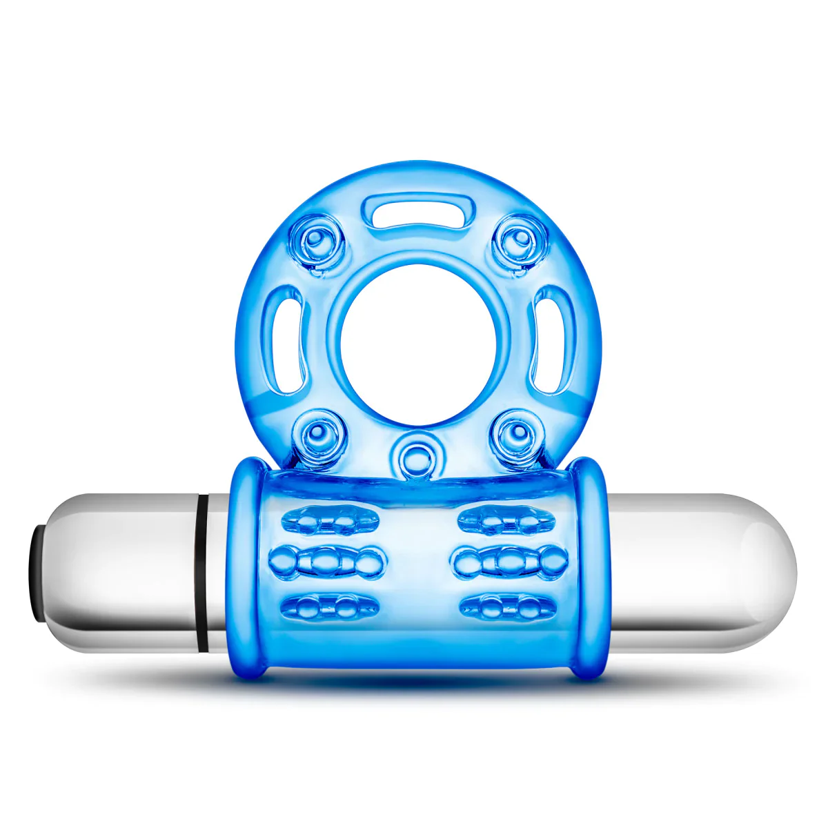 Stay Hard Bull Ring 3-In-1 Blue 10-Function Vibrating Penis Ring - Image 7